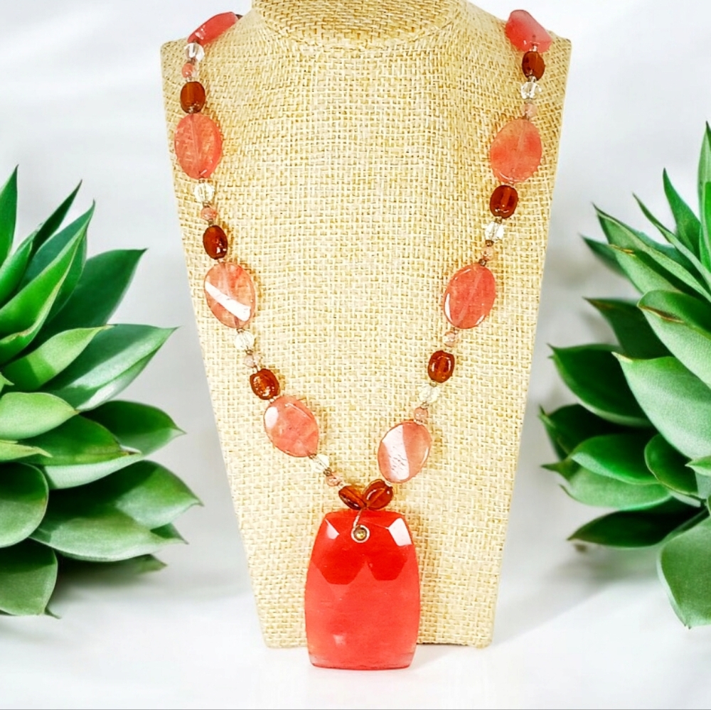 Vintage Crystal Beaded Dangle Y Necklace Multicolor Bold Boho Chic Hippie Y2k